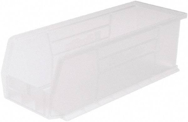 Akro-Mils - 50 Lb. Load Capacity, 14-3/4" Deep, Clear Polymer Hopper Stacking Bin - 5" High x 5-1/2" Wide x 14-3/4" Long - Benchmark Tooling