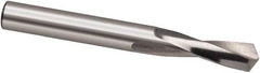 Guhring - 27/64" 118° Spiral Flute High Speed Steel Screw Machine Drill Bit - Bright Finish, Right Hand Cut, 47mm Flute Length, 95mm OAL, Cone Relief Point, Straight Shank - Benchmark Tooling