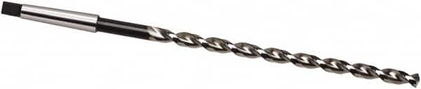 Guhring - 55/64", 2MT 130° Point High Speed Steel Taper Shank Drill Bit - Oxide Finish, 345mm Flute Length, 515mm OAL, Parabolic Flute, Series 527 - Benchmark Tooling