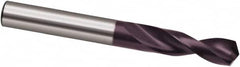 Guhring - 11.8mm 130° Parabolic Flute Powdered Metal Screw Machine Drill Bit - FIREX Finish, Right Hand Cut, 40mm Flute Length, 84mm OAL, Cone Relief Point, Straight Shank - Benchmark Tooling
