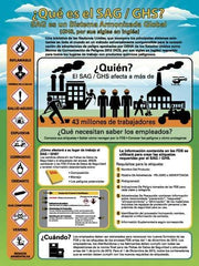 NMC - GHS General Safety & Accident Prevention Training Kit - Spanish, 18" Wide x 24" High, Blue Background - Benchmark Tooling