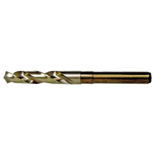 ‎1-1/4 RHS / RHC HSS-CO 8% (M42) 118 Degree Split Point 1/2″ Reduced Shank Silver & Deming Drill - Straw / Gold Oxide - Exact Industrial Supply