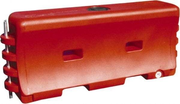 VizCon - 32" High x 6' Max Width Barrier - Low Density Polyethylene, Orange - Benchmark Tooling