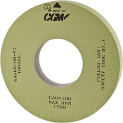 Camel Grinding Wheels - 16" Diam x 5" Hole x 2" Wide Centerless & Cylindrical Grinding Wheel - 80 Grit, Aluminum Oxide, Type 1, Vitrified Bond, No Recess - Benchmark Tooling