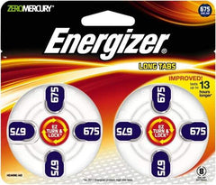 Energizer - Size 675, Zinc Air, 1 Pack, Hearing Aid Battery - 1.4 Volts, Button Tab Terminal, PR44 - Benchmark Tooling