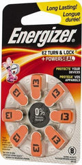 Energizer - Size 13, Zinc Air, 1 Pack, Hearing Aid Battery - 1.4 Volts, Button Tab Terminal, PR48 - Benchmark Tooling