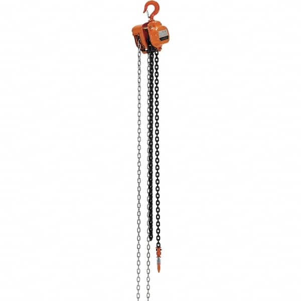 Vestil - 2,000 Lb Lifting Capacity, 10' Lift Height, Hand Hoist - Made from Chain - Benchmark Tooling