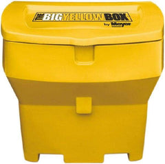 Meyer Products - 600 Lb Load Capacity Yellow Polymer Cargo Box - Stacking, 32" Long x 23" Wide x 20" High, Lid Included - Benchmark Tooling