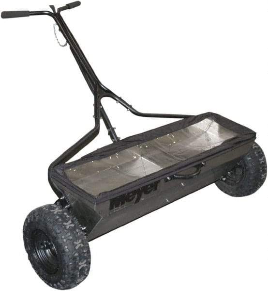 Meyer Products - 100 Lb Stainless Steel Walk Behind Drop Landscape Spreader - 13" Pneumatic Wheels - Benchmark Tooling