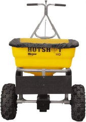 Meyer Products - 100 Lb Polypropylene Stainless Steel Walk Behind Broadcast Landscape Spreader - 13" Pneumatic Wheels - Benchmark Tooling