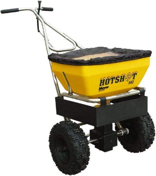 Meyer Products - 70 Lb Polypropylene Stainless Steel Walk Behind Broadcast Landscape Spreader - 13" Pneumatic Wheels - Benchmark Tooling