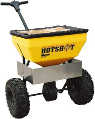 Meyer Products - 70 Lb Carbon Steel & Polypropylene Walk Behind Broadcast Landscape Spreader - 13" Pneumatic Wheels - Benchmark Tooling