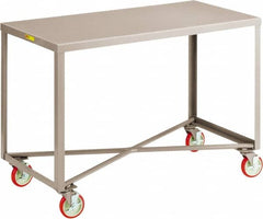 Little Giant - Mobile Table - Steel, Gray, 36" Long x 24" Deep x 34" High - Benchmark Tooling