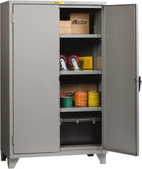 Little Giant - 3 Shelf Locking Storage Cabinet - Steel, 48" Wide x 24" Deep x 78" High, Gray - Benchmark Tooling