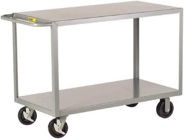 Little Giant - 3,600 Lb Capacity, 24" Wide x 41-1/2" Long x 36" High Shelf Cart - 2 Shelf, Steel - Benchmark Tooling