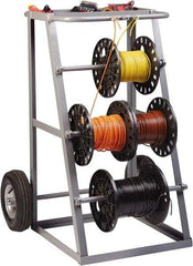 Little Giant - 1,000 Lb Capacity, 36" Wide x 31" Long x 45" High Wire Spool Cart - Steel - Benchmark Tooling