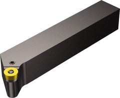 Sandvik Coromant - PRGC, Left Hand Cut, 25mm Shank Height x 25mm Shank Width, Neutral Rake Indexable Turning Toolholder - 150mm OAL, RCMX 16 06 00 Insert Compatibility, Series T-Max P - Benchmark Tooling