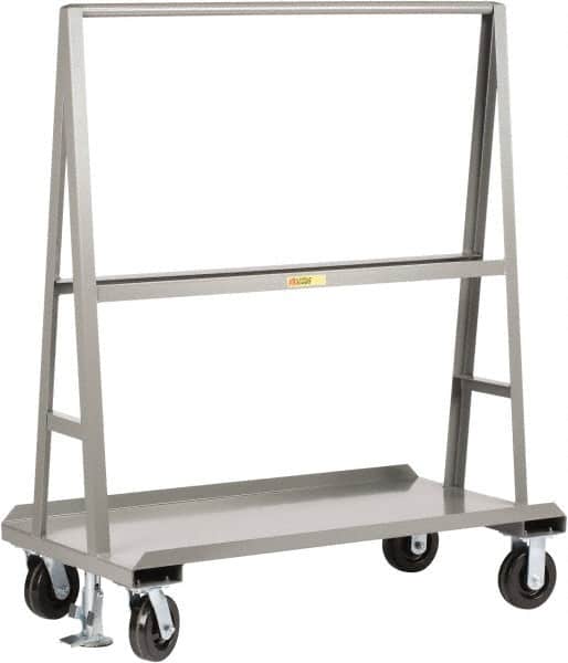 Little Giant - 2,000 Lb Capacity Steel A-Frame Truck - Steel Deck, 36" OAW, Phenolic Casters - Benchmark Tooling