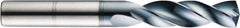 SGS - 13/16" 145° Solid Carbide Jobber Drill - AlTiN Finish, Right Hand Cut, Spiral Flute, Straight Shank, 6-1/2" OAL - Benchmark Tooling