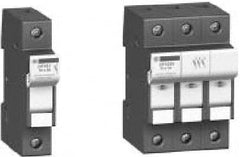 Schneider Electric - 3 Pole, 600 Volt, 30 Amp, DIN Rail Mount Fuse Holder - Compatible with CC Class, 52mm Wide Fuse - Benchmark Tooling