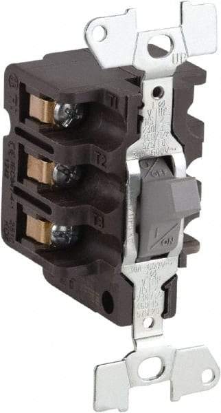 Square D - 3 Poles, 30 Amp, Open Toggle Manual Motor Starter - 1 hp at 90 VDC, 1-1/2 hp at 230 VDC, 15 hp at 460 VAC, 2 hp at 115 VAC, 2 hp at 115 VDC, 20 hp at 575 VAC & 7-1/2 hp at 230 VAC, CE, CSA & UL Recognized - Benchmark Tooling