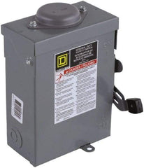 Square D - 30 Amp, 240 V, 2 Pole Nonfused Safety Switch - NEMA 3R, 3 hp at 240 VAC (Single Phase), DPST Contact Form - Benchmark Tooling