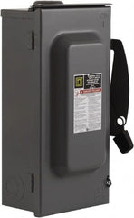 Square D - 100 Amp, 240 V, 3 Pole Fused Safety Switch - NEMA 3R, 15 hp at 240 VAC (Single Phase), 30 hp at 240 VAC (Triple Phase), 3PST Contact Form - Benchmark Tooling