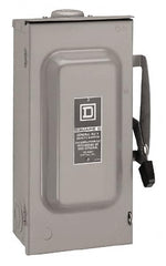 Square D - 100 Amp, 240 V, 2 Pole Fused Safety Switch - NEMA 3R, 15 hp at 240 VAC (Single Phase), 30 hp at 240 VAC (Triple Phase), DPST Contact Form - Benchmark Tooling