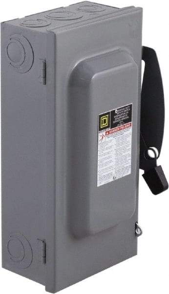 Square D - 100 Amp, 240 V, 3 Pole Nonfused Safety Switch - NEMA 1, 15 hp at 240 VAC (Single Phase), 30 hp at 240 VAC (Triple Phase), 3PST Contact Form - Benchmark Tooling