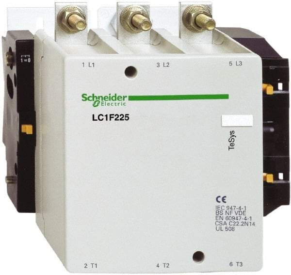 Schneider Electric - 3 Pole, 110 Coil VAC, 330 Amp at 440 VAC, Nonreversible IEC Contactor - Bureau Veritas, CCC, CSA, DNV, EN/IEC 60947-1, EN/IEC 60947-4-1, GL, JEM 1038, LROS, RINA, RMRoS, RoHS Compliant, UL Listed - Benchmark Tooling