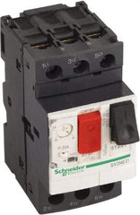 Schneider Electric - 23 Amp, 690 VAC at 50/60 Hz, 3 Pole, Bolt On, Clip Motor Circuit Breaker - Thermal Magnetic Trip, Multiple Breaking Capacity Ratings, 78mm Deep x 89mm High x 45mm Wide - Benchmark Tooling