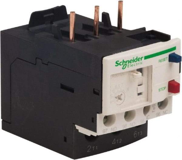 Schneider Electric - 3 Pole, NEMA Size 00-1, 5.5 to 8 Amp, 690 VAC, Thermal NEMA Overload Relay - Trip Class 20, For Use with LC1D09, LC1D12, LC1D18, LC1D25, LC1D32 and LC1D38 - Benchmark Tooling