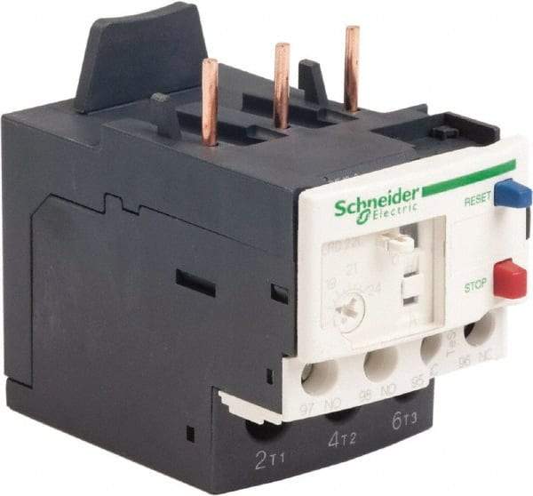 Schneider Electric - 3 Pole, NEMA Size 0-1, 16 to 24 Amp, 690 VAC, Thermal NEMA Overload Relay - Trip Class 20, For Use with LC1D18, LC1D25, LC1D32 and LC1D38 - Benchmark Tooling