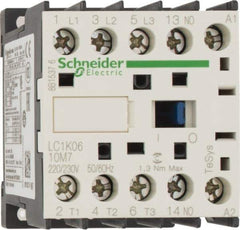 Schneider Electric - 3 Pole, 220 to 230 Coil VAC at 50/60 Hz, 6 Amp at 440 VAC, Nonreversible IEC Contactor - BS 5424, CSA, IEC 60947, NF C 63-110, RoHS Compliant, UL Listed, VDE 0660 - Benchmark Tooling