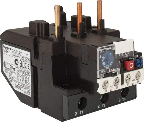 Schneider Electric - 55 to 70 Amp, 690 VAC, Thermal IEC Overload Relay - Trip Class 20, For Use with LC1D80 and LC1D95 - Benchmark Tooling