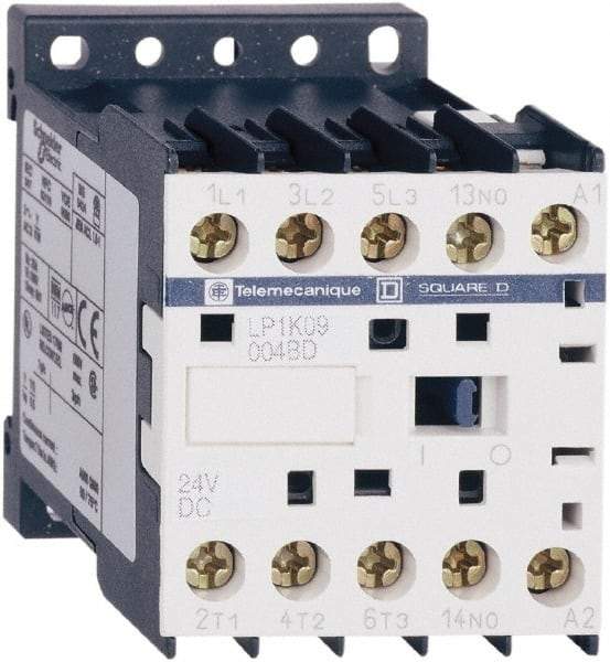 Schneider Electric - 4 Pole, 24 Coil VDC, 16 Amp at 690 VAC and 20 Amp at 440 VAC, Nonreversible IEC Contactor - BS 5424, CSA, IEC 60947, NF C 63-110, RoHS Compliant, UL Listed, VDE 0660 - Benchmark Tooling