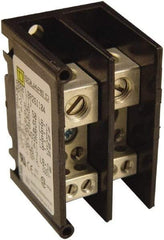 Square D - 2 Poles, 115 (Copper), 90 (Aluminium) Amp, Thermoplastic Power Distribution Block - 600 VAC, 1 Primary Connection - Benchmark Tooling