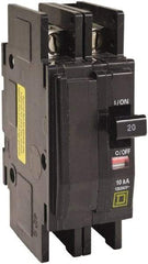 Square D - 60 Amp, 120/240 VAC, 2 Pole, DIN Rail Mounted, Flush Mount, Surface Mount Miniature Circuit Breaker - Thermal Magnetic Trip, 10 kA at 120/240 VAC Breaking Capacity, 14-2 (Aluminum), 14-2 (Copper) AWG, 74mm Deep x 103mm High x 19mm Wide - Benchmark Tooling