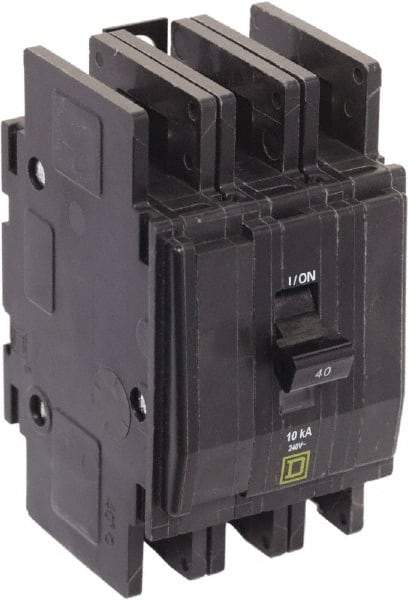 Square D - 40 Amp, 240 VAC, 3 Pole, Panel Mount Miniature Circuit Breaker - Benchmark Tooling