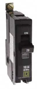 Square D - 25 Amp, 240 VAC, 1 Pole, Bolt On Miniature Circuit Breaker - 14-8 AWG - Benchmark Tooling