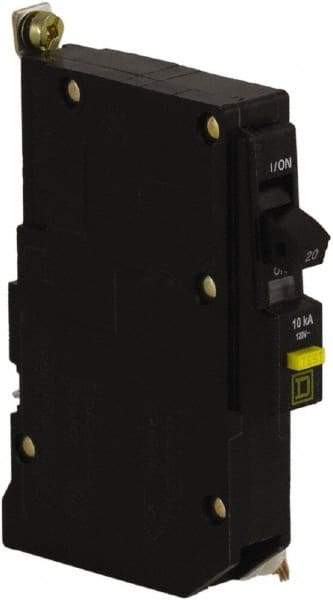 Square D - 20 Amp, 120 VAC, 1 Pole, Bolt On Residual Current Circuit Breaker with Overcurrent Protection - 14-8 AWG - Benchmark Tooling