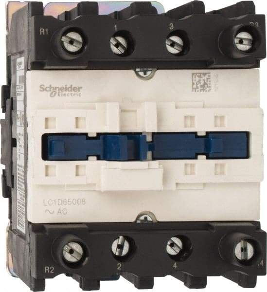 Schneider Electric - 4 Pole, 120 Coil VAC at 60 Hz, 80 Amp at 440 VAC, Nonreversible IEC Contactor - Bureau Veritas, CCC, CSA, CSA C22.2 No. 14, DNV, EN/IEC 60947-4-1, EN/IEC 60947-5-1, GL, GOST, LROS, RINA, RoHS Compliant, UL 508, UL Listed - Benchmark Tooling