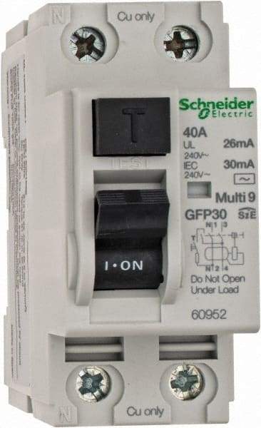 Schneider Electric - 40 Amp, 240 VAC, 2 Pole, Residual Current Device - Benchmark Tooling