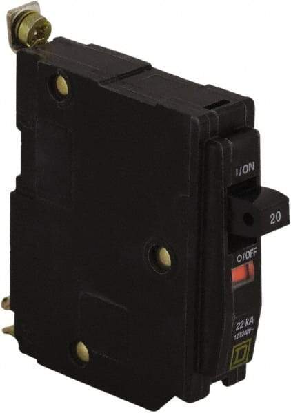 Square D - 20 Amp, 240 VAC, 1 Pole, Bolt On Miniature Circuit Breaker - 14-8 AWG - Benchmark Tooling