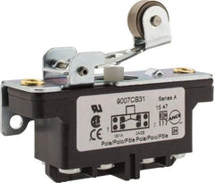 Square D - DPDT, 2NC/2NO, 600 Volt Screw Terminal, Roller Plunger Actuator, General Purpose Limit Switch - 1 NEMA Rating, IP20 IPR Rating, Bracket Mount, 1/2 Lb. Operating Force - Benchmark Tooling