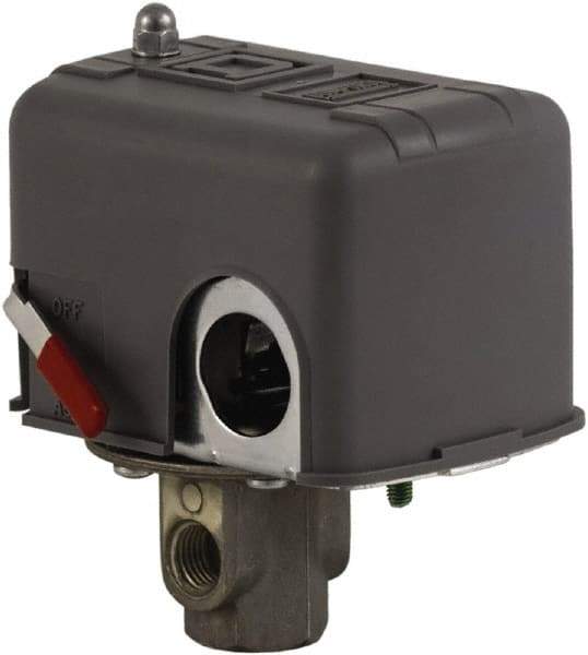 Square D - 1 and 3R NEMA Rated, 70 to 150 psi, Electromechanical Pressure and Level Switch - Fixed Pressure, 575 VAC, L1-T1, L2-T2 Terminal, For Use with Square D Pumptrol - Benchmark Tooling