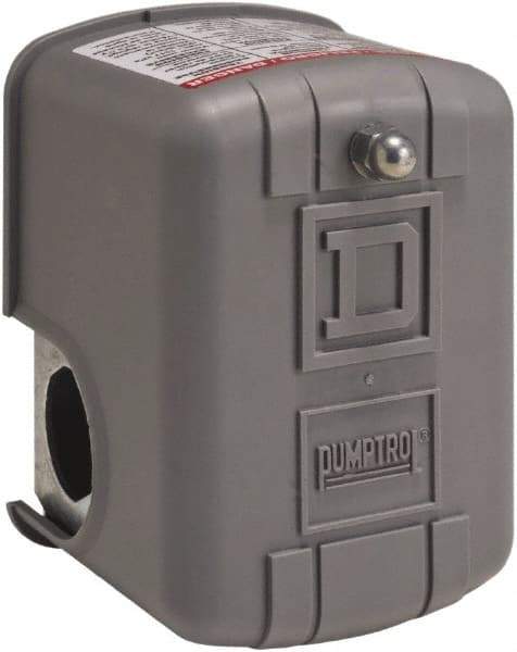 Square D - 1 and 3R NEMA Rated, 5 to 10 psi, Electromechanical Pressure and Level Switch - Fixed Pressure, 230 VAC, L1-T1, L2-T2 Terminal, For Use with Square D Pumptrol - Benchmark Tooling