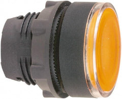 Schneider Electric - 22mm Mount Hole, Flush, Pushbutton Switch Only - Round, Orange Pushbutton, Illuminated, Momentary (MO) - Benchmark Tooling