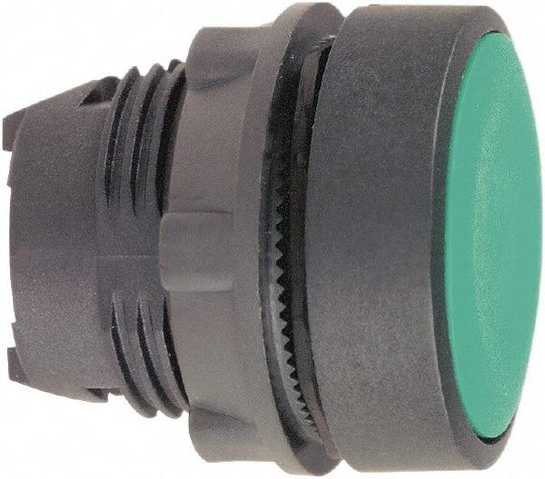 Schneider Electric - 22mm Mount Hole, Flush, Pushbutton Switch Only - Round, Green Pushbutton, Nonilluminated, Momentary (MO) - Benchmark Tooling