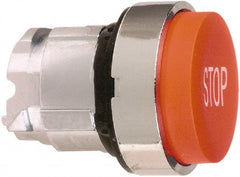 Schneider Electric - 22mm Mount Hole, Extended Straight, Pushbutton Switch Only - Round, Red Pushbutton, Nonilluminated, Momentary (MO) - Benchmark Tooling